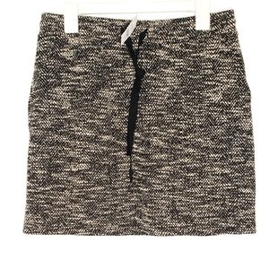 LOFT textured drawstring pocket mini skirt M